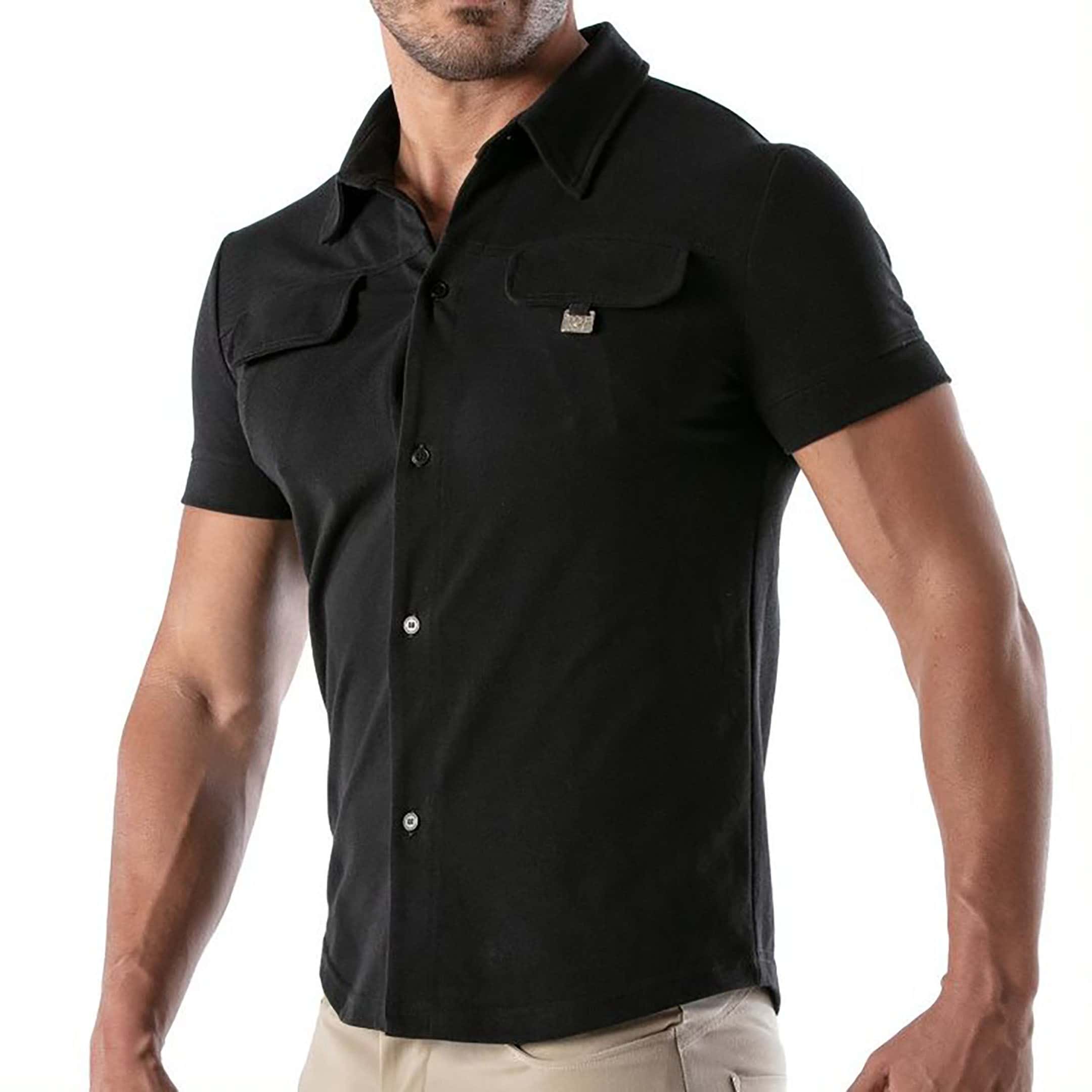 TOF Paris Patriot Cotton Shirt - Black | INDERWEAR