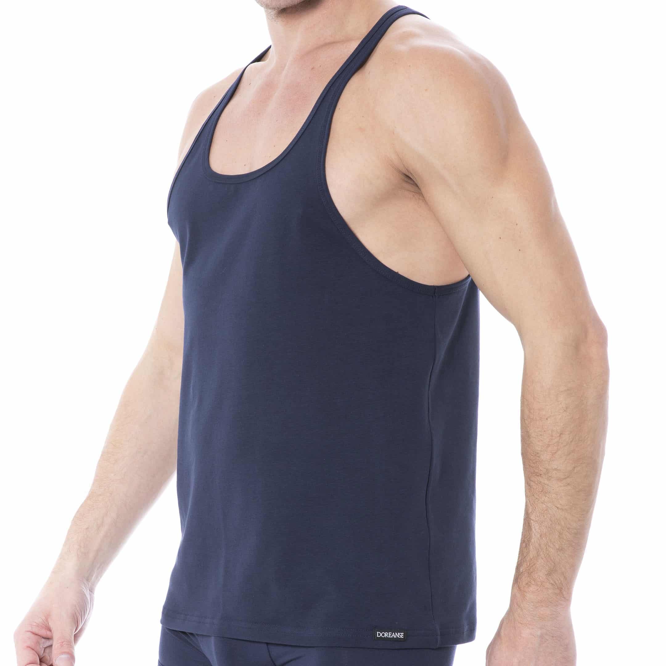 Doreanse Essential Cotton Tank Top - Navy | INDERWEAR