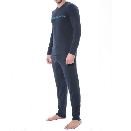 Emporio Armani Megalogo Cotton Loungewear - Navy