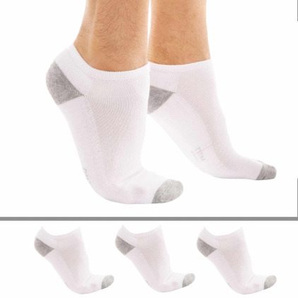 DIM Lot de 3 Paires de Socquettes Sport Blanches DIM Lot de 3 Paires de Socquettes Sport Blanches