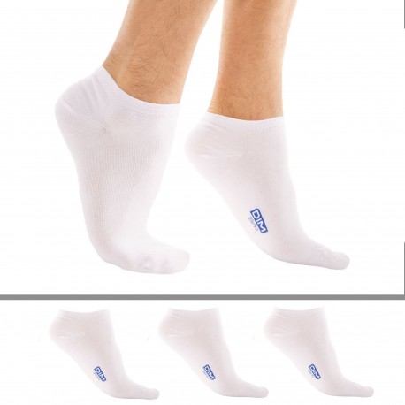DIM 3-Pack Invisible Socks - White