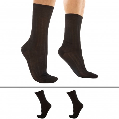 DIM 2-Pack Lisle Socks - Black