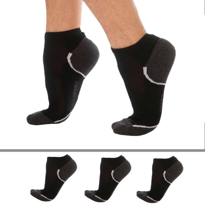DIM Lot de 3 Paires de Socquettes Sport Noires DIM Lot de 3 Paires de Socquettes Sport Noires
