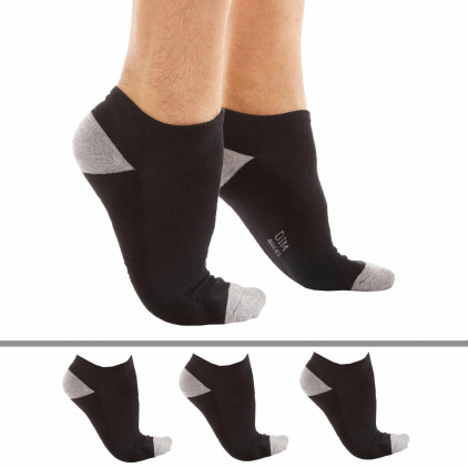 DIM Lot de 3 Paires de Socquettes Sport Noires DIM Lot de 3 Paires de Socquettes Sport Noires