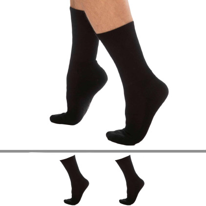 DIM Lot de 2 Paires de Chaussettes Outdoor Work Noires DIM Lot de 2 Paires de Chaussettes Outdoor Work Noires