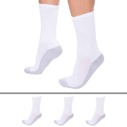 DIM Lot de 3 Paires de Chaussettes Sport Blanches DIM Lot de 3 Paires de Chaussettes Sport Blanches