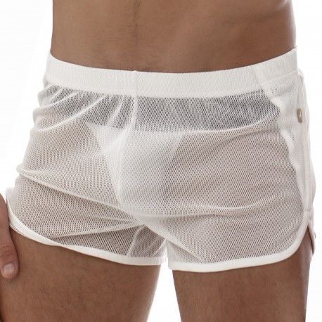 Marcuse Panorama Mesh Shorts - White