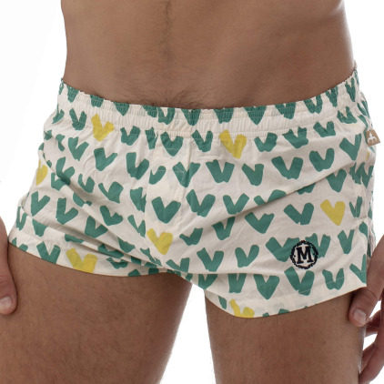 Caleçon Coton VIP Blanc - Vert