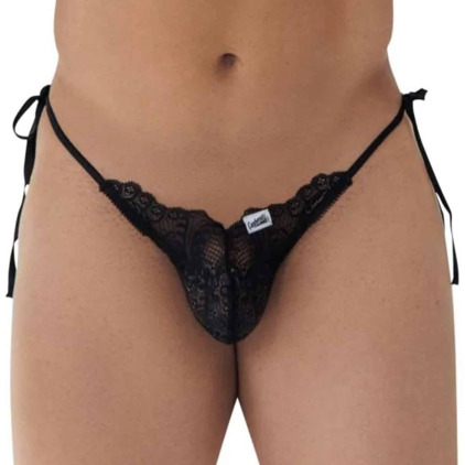 Slip Bikini Dentelle Cœur Noir CandyMan