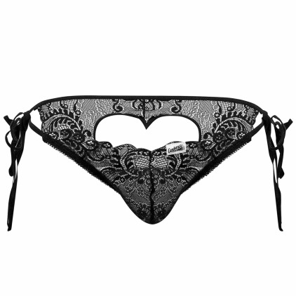 Slip Bikini Dentelle Cœur Noir CandyMan