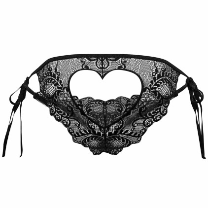 Slip Bikini Dentelle Cœur Noir CandyMan