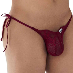 Slip Bikini Dentelle Cœur Bordeaux CandyMan
