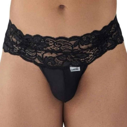 String Dentelle à Lacets Noir CandyMan