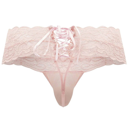 String Dentelle à Lacets Rose CandyMan