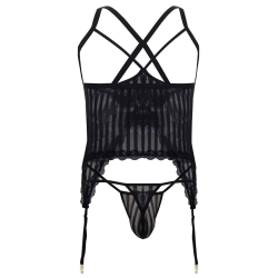 Ensemble Harnais - String Ficelle Noir CandyMan