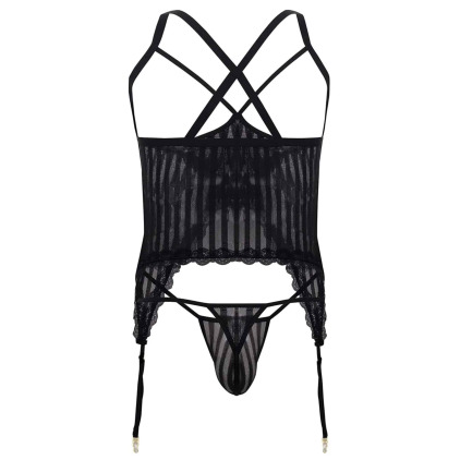 Ensemble Harnais - String Ficelle Noir CandyMan