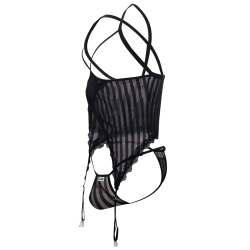 Ensemble Harnais - String Ficelle Noir CandyMan