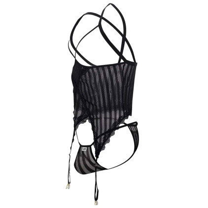 Ensemble Harnais - String Ficelle Noir CandyMan
