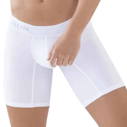 Boxer Long Classic Match Microfibre Blanc Clever