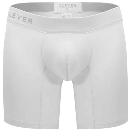 Boxer Long Classic Match Microfibre Blanc Clever