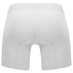 Clever Classic Match Microfiber Long Boxer Briefs - White