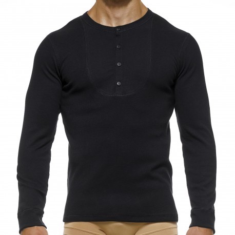 Modus Vivendi T-shirt Manches Longues Coton Bio Noir