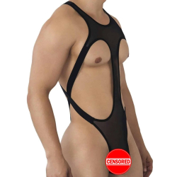 CandyMan Mesh Bodysuit - Black