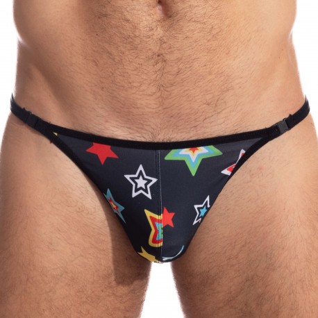 L’Homme invisible Psychedelic Stars Striptease G-String - Black