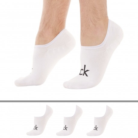 Calvin Klein 3-Pack Albert Invisible Socks - White