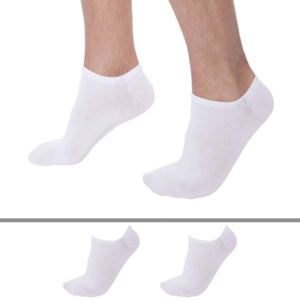 Calvin Klein Lot de 2 Paires de Socquettes Colin Blanches