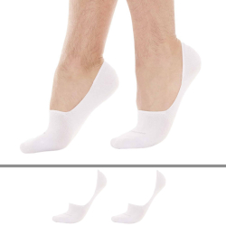 Calvin Klein 2-Pack Luca Invisible Socks - White
