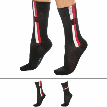 Tommy Hilfiger Lot de 2 Paires de Chaussettes Rayure Iconique Noi