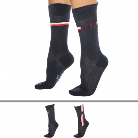 Tommy Hilfiger 2-Pack Iconic Stripe Socks - Navy