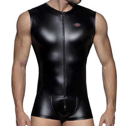AD Fetish Body Boxer Front Zip Rub Cockring Noir AD Fetish Body Boxer Front Zip Rub Cockring Noir