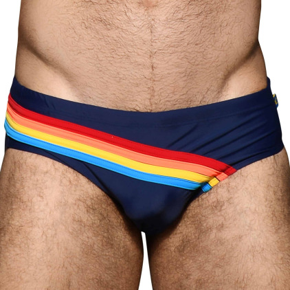 Andrew Christian Slip de Bain California Bleu Marine Andrew Christian Slip de Bain California Bleu Marine