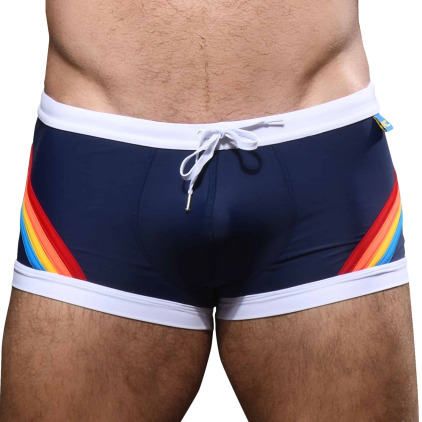 Andrew Christian Boxer de Bain California Bleu Marine