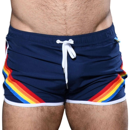 Andrew Christian Short de Bain California Bleu Marine Andrew Christian Short de Bain California Bleu Marine