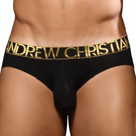Andrew Christian Happy Modal Brief with Almost Naked - Black