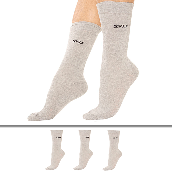 SKU 3-Pack Dress Socks - Grey