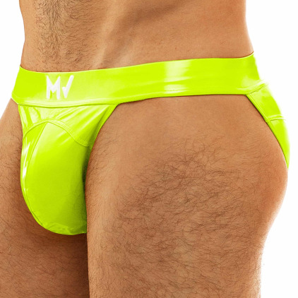 Modus Vivendi Slip Tanga Viral Vinyle Jaune Fluo