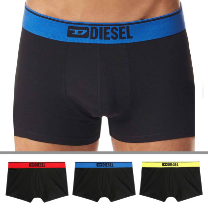 Diesel Lot de 3 Boxers Contrast Coton Noirs
