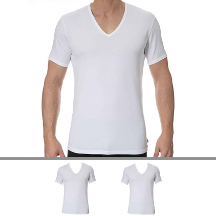 Calvin Klein Lot de 2 T-Shirts Modern Cotton Stretch Blancs