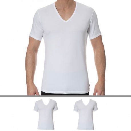Calvin Klein Lot de 2 T-Shirts Modern Cotton Stretch Blancs