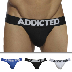 Lot de 3 Jock Straps My Basic Blanc - Noir - Royal