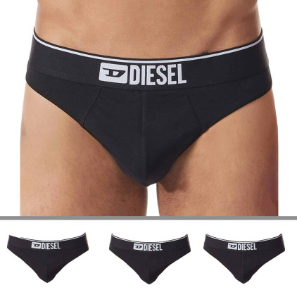 Diesel Lot de 3 Strings Denim Division Coton Noirs Diesel Lot de 3 Strings Denim Division Coton Noirs