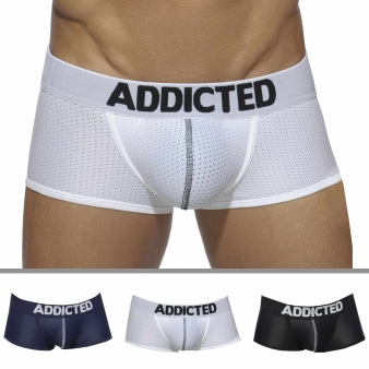 Lot de 3 Boxers Mesh Push Up Blanc - Marine - Noir Addicted
