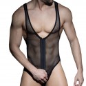 AD Fetish Body String Zip Mesh Noir