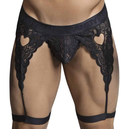 String Jarretière Dentelle Noir CandyMan