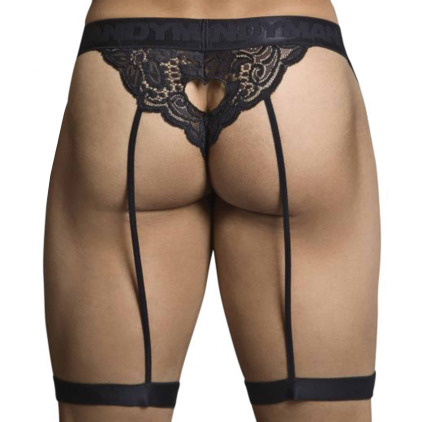 String Jarretière Dentelle Noir CandyMan