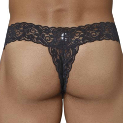 CandyMan Peek A Boo Thong - Black